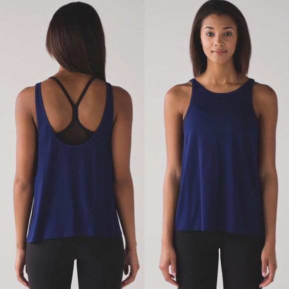 lululemon athletica Tops - Lululemon Get Low Scoop Tank in Hero Blue